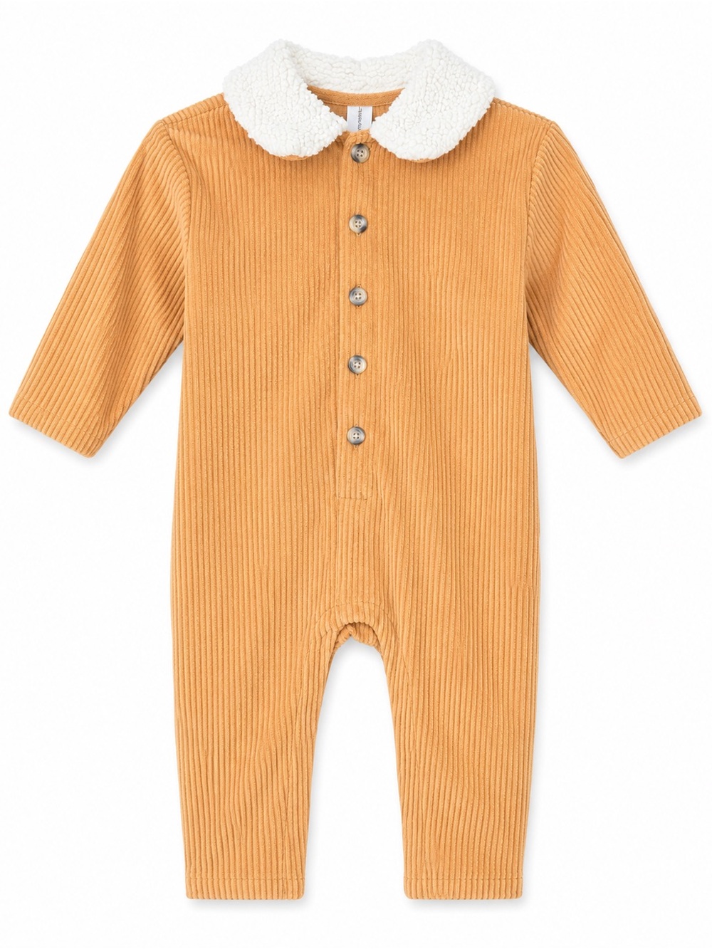 Gerber Corduroy Footie One-Piece with Sherpa Collar in Mustard